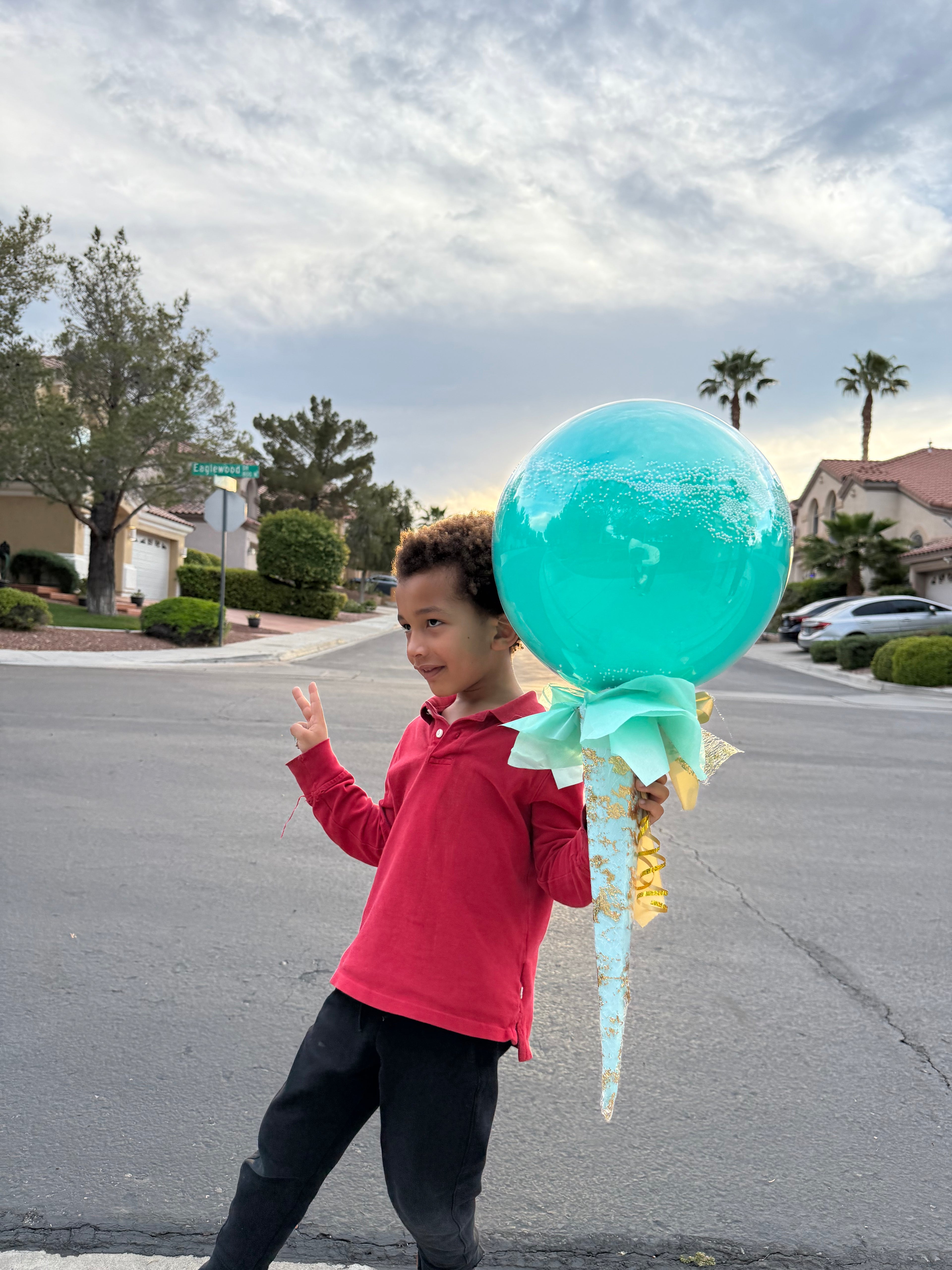 Teal Pearl Bubble Cone