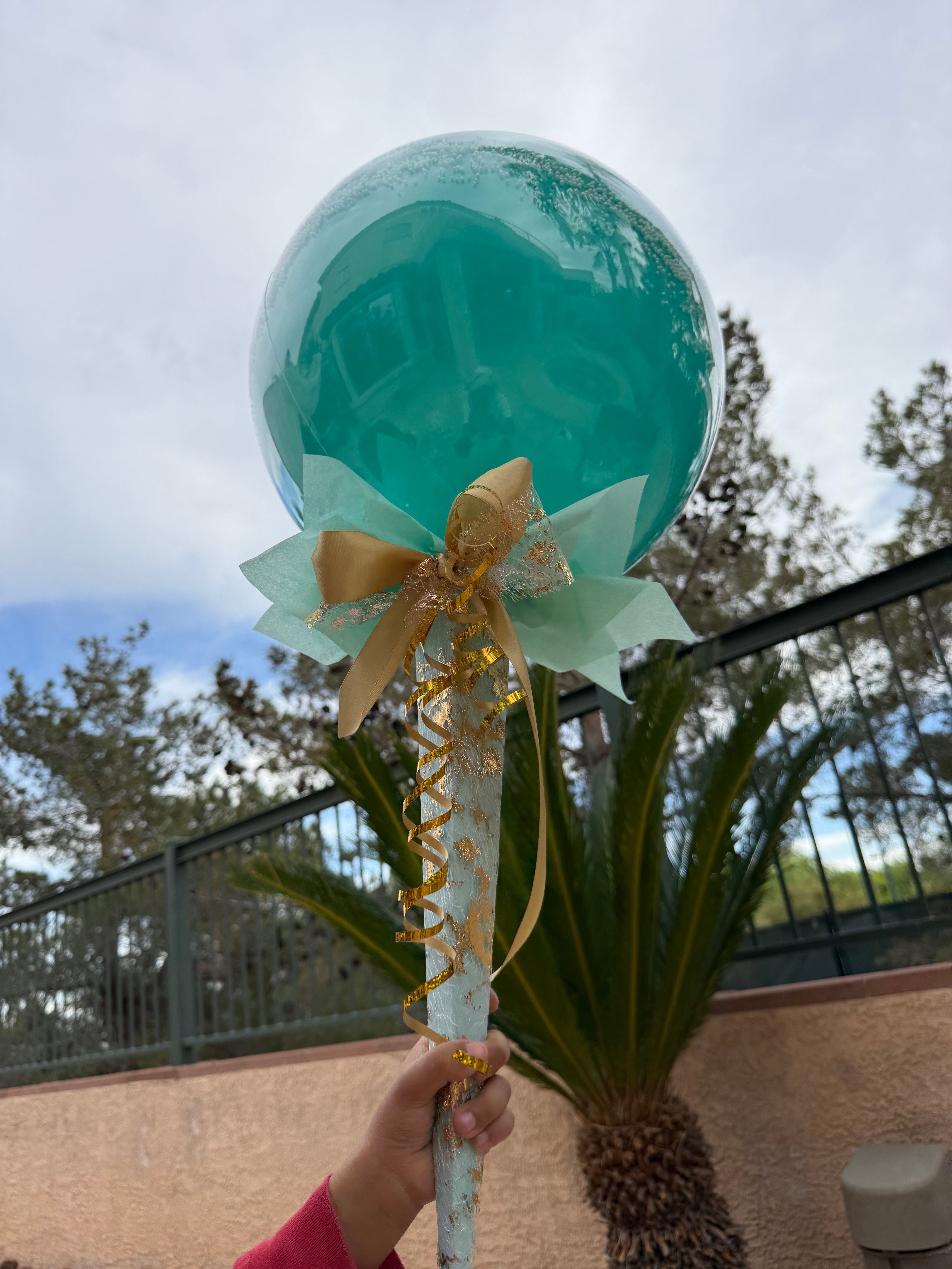 Teal Pearl Bubble Cone