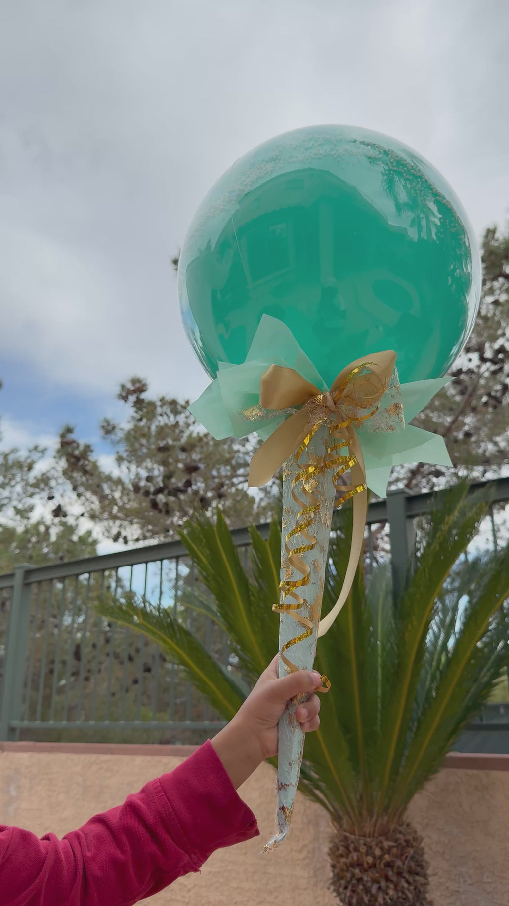 Teal Pearl Bubble Cone